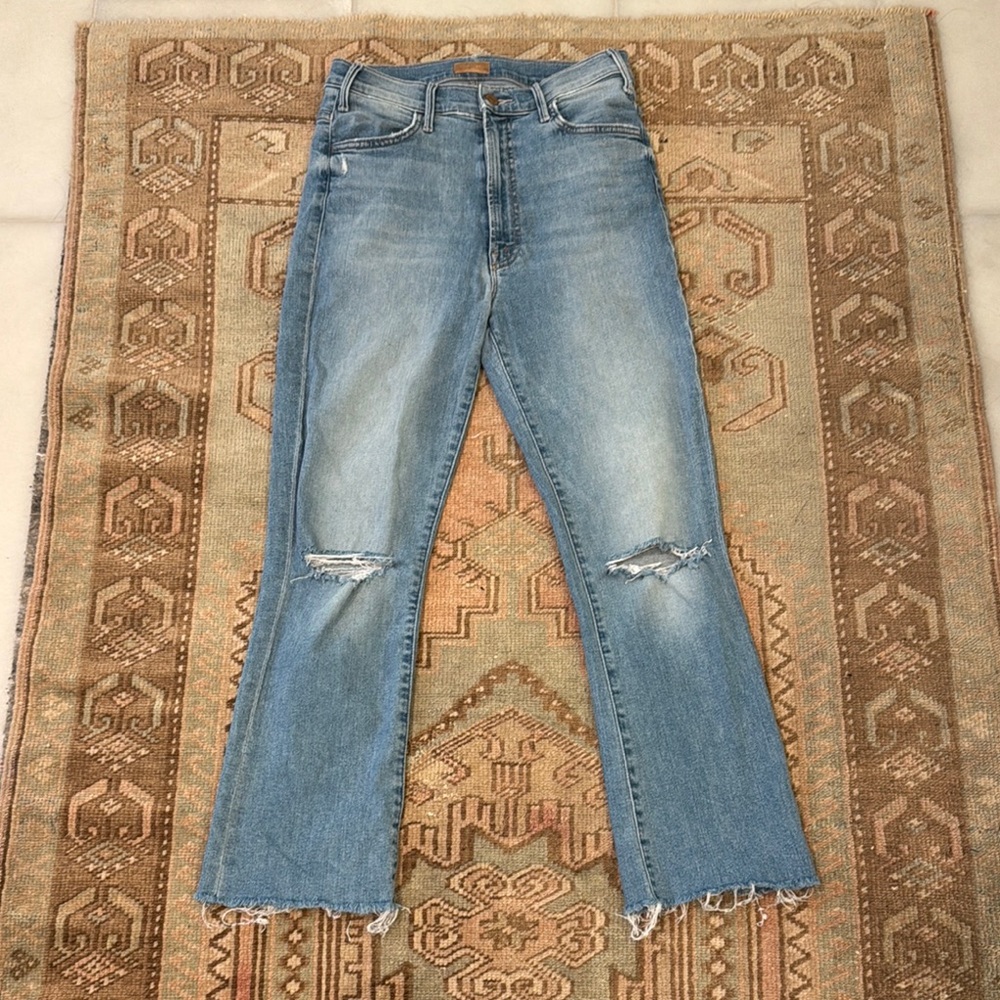 Women's Blue Distressed Jeans